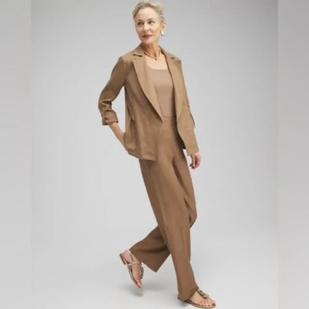 Chico’s Linen Blend Camel Pull On Pants - Picture 10 of 14